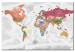 Canvas Journeys Through the World - Colorful World Map with English Labels 97361