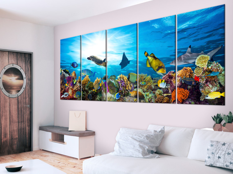 Canvas Print Coral Reef (5 Parts) Narrow 113871 additionalImage 3