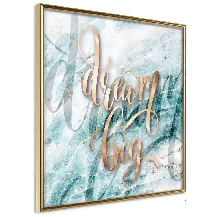 Wall Poster Dream big (Square) - Elegant English text on a marble background 114371 additionalImage 11