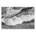 Poster Tide - black and white beach and sea landscape seen from a bird's eye view 115171
