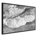 Poster Tide - black and white beach and sea landscape seen from a bird's eye view 115171 additionalThumb 12