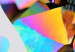 Poster Rainbow Traces - modern colorful abstraction on a gray patterned background 117471 additionalThumb 9