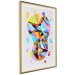 Poster Rainbow Traces - modern colorful abstraction on a gray patterned background 117471 additionalThumb 2