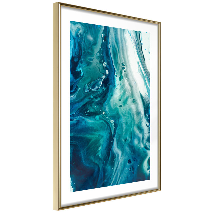 Wall Poster Ocean's Threat - abstraction with water in various shades of blue 117571 additionalImage 4