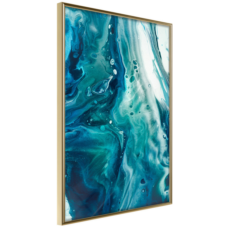 Wall Poster Ocean's Threat - abstraction with water in various shades of blue 117571 additionalImage 10