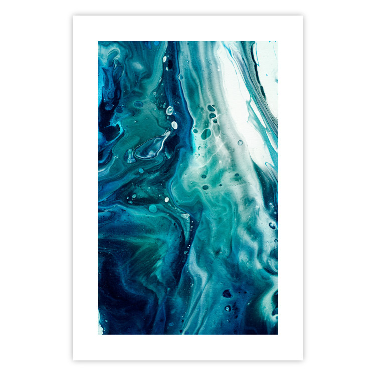 Wall Poster Ocean's Threat - abstraction with water in various shades of blue 117571 additionalImage 19