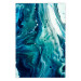 Wall Poster Ocean's Threat - abstraction with water in various shades of blue 117571