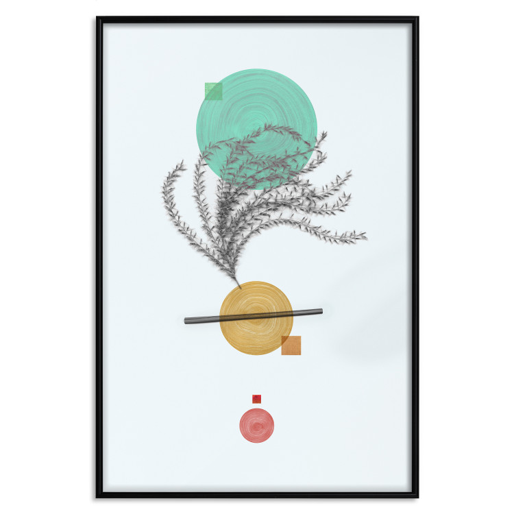 Wall Poster Plant Composition - geometric abstraction with plant and shapes 118171 additionalImage 18