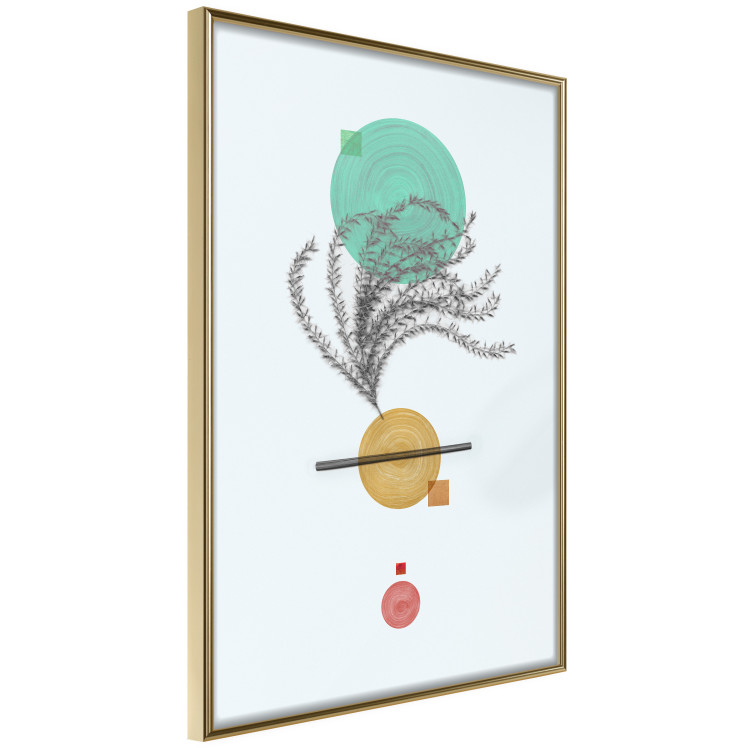 Wall Poster Plant Composition - geometric abstraction with plant and shapes 118171 additionalImage 12