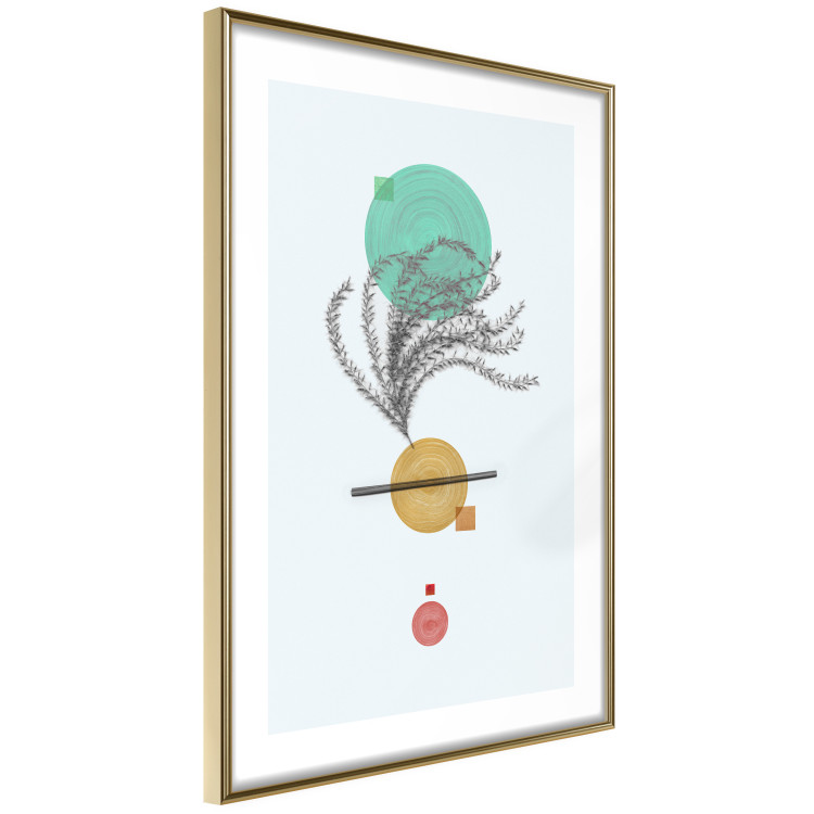 Wall Poster Plant Composition - geometric abstraction with plant and shapes 118171 additionalImage 6