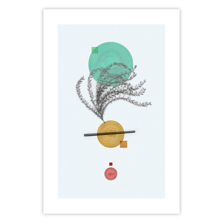 Wall Poster Plant Composition - geometric abstraction with plant and shapes 118171 additionalImage 19