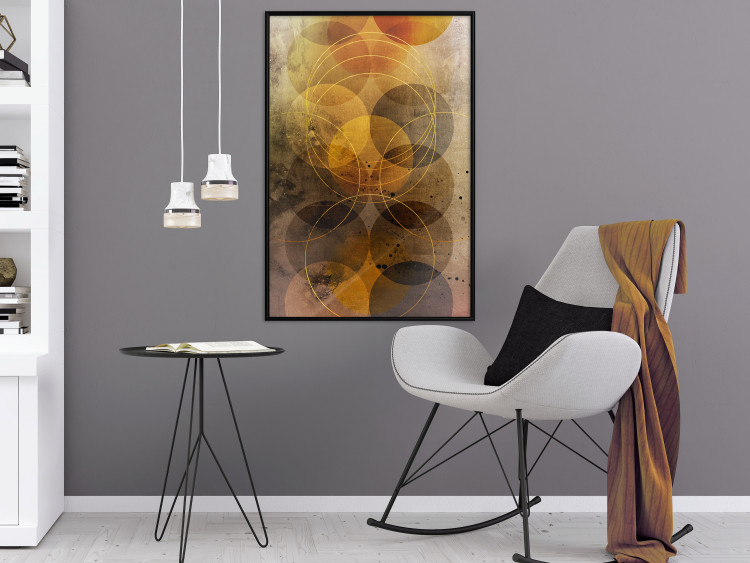 Poster Sun's Journey - geometric abstraction in warm-colored circles 120471 additionalImage 5