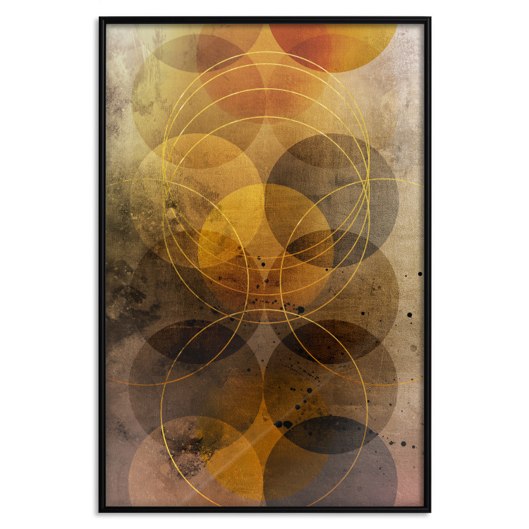 Poster Sun's Journey - geometric abstraction in warm-colored circles 120471 additionalImage 24