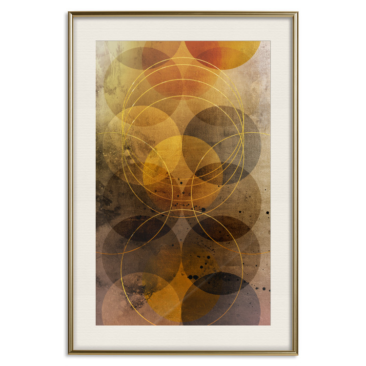 Poster Sun's Journey - geometric abstraction in warm-colored circles 120471 additionalImage 19