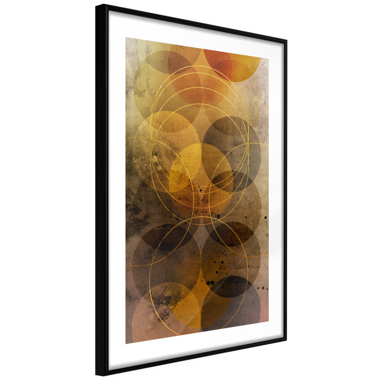 Poster Sun's Journey - geometric abstraction in warm-colored circles 120471 additionalImage 13