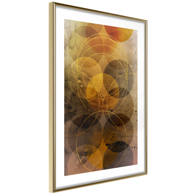 Poster Sun's Journey - geometric abstraction in warm-colored circles 120471 additionalImage 8