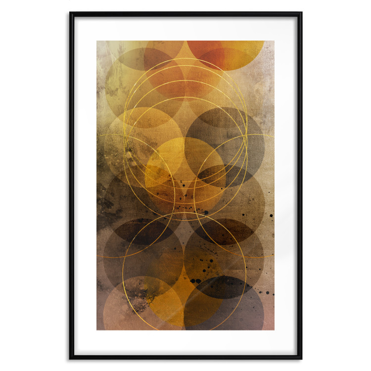 Poster Sun's Journey - geometric abstraction in warm-colored circles 120471 additionalImage 17