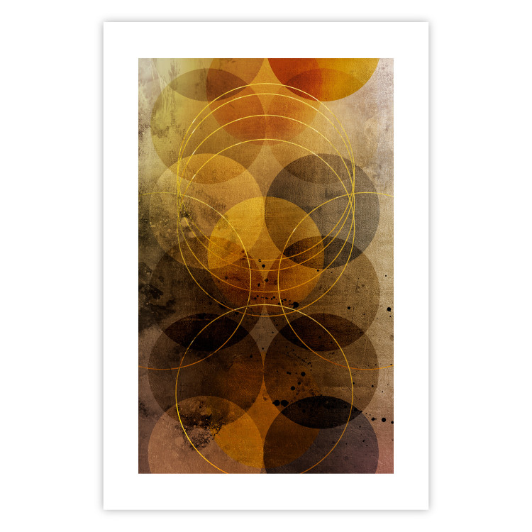 Poster Sun's Journey - geometric abstraction in warm-colored circles 120471 additionalImage 25