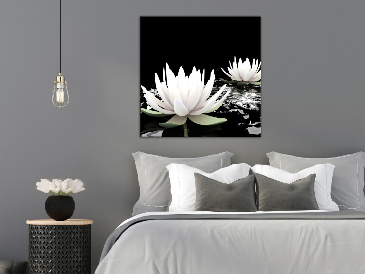 Canvas Print Lotus Flowers (1 Part) Square 121871 additionalImage 3