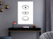 Wall Poster In the Blink of an Eye - black and white eye in three phases in line art style 123471 additionalThumb 23