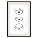 Wall Poster In the Blink of an Eye - black and white eye in three phases in line art style 123471 additionalThumb 18