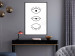 Wall Poster In the Blink of an Eye - black and white eye in three phases in line art style 123471 additionalThumb 5