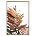 Poster Sunny Effect - tropical leaf in brown hue on white background 123771 additionalThumb 20