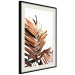 Poster Sunny Effect - tropical leaf in brown hue on white background 123771 additionalThumb 3