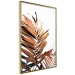 Poster Sunny Effect - tropical leaf in brown hue on white background 123771 additionalThumb 12
