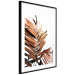 Poster Sunny Effect - tropical leaf in brown hue on white background 123771 additionalThumb 11