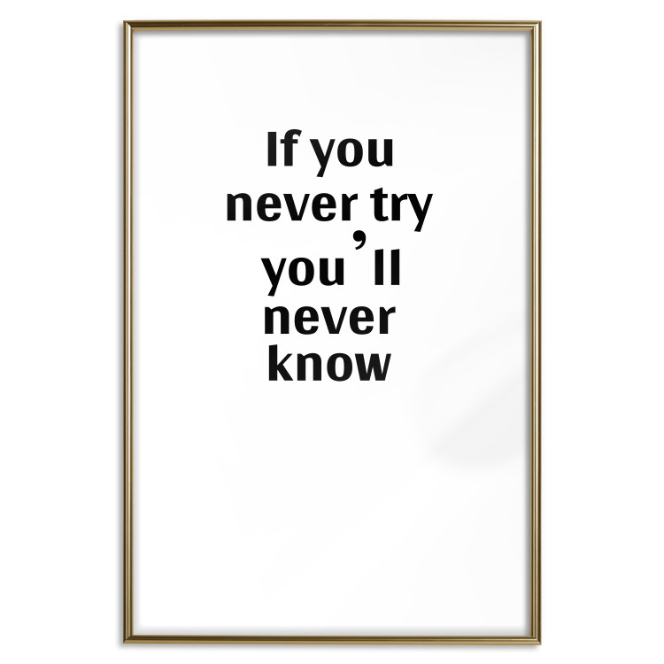 Wall Poster If you never try you'll never know - English inscription on white background 123971 additionalImage 14