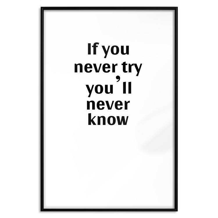 Wall Poster If you never try you'll never know - English inscription on white background 123971 additionalImage 15