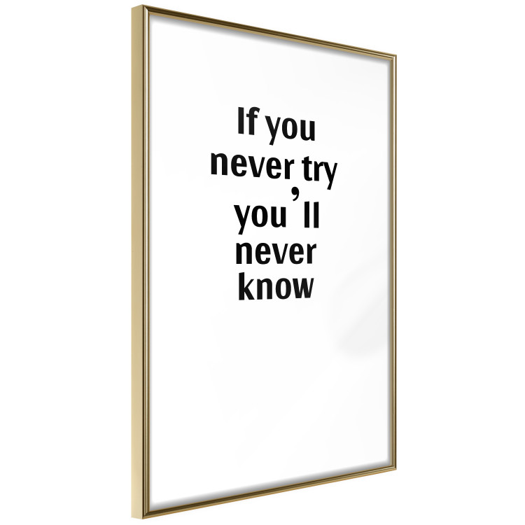 Wall Poster If you never try you'll never know - English inscription on white background 123971 additionalImage 6