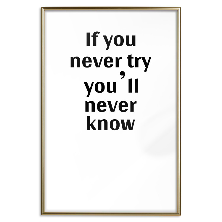 Wall Poster If you never try you'll never know - English inscription on white background 123971 additionalImage 16