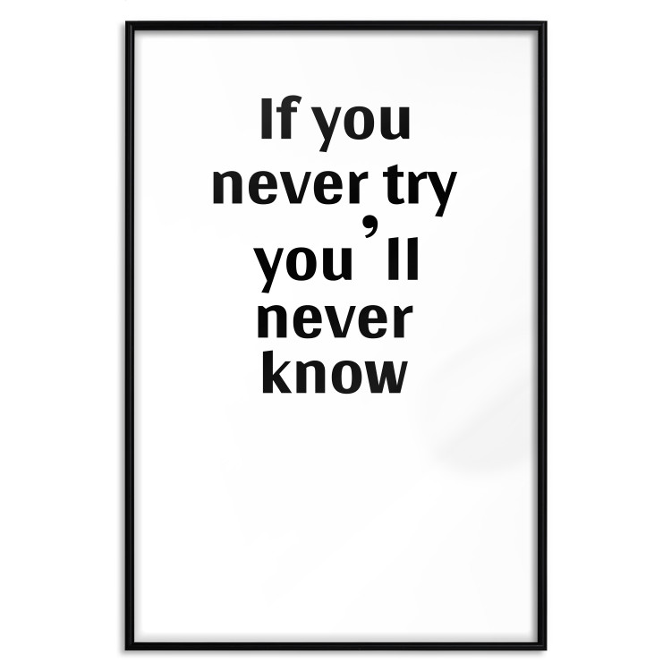 Wall Poster If you never try you'll never know - English inscription on white background 123971 additionalImage 18