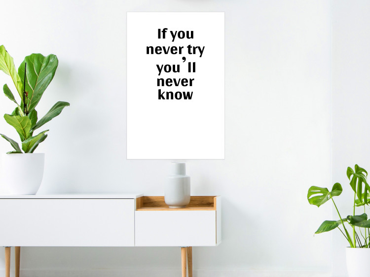 Wall Poster If you never try you'll never know - English inscription on white background 123971 additionalImage 17