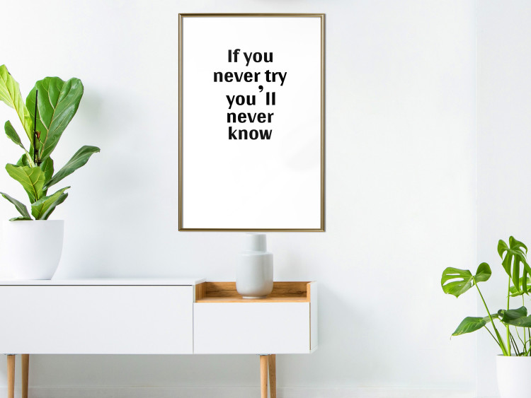 Wall Poster If you never try you'll never know - English inscription on white background 123971 additionalImage 13