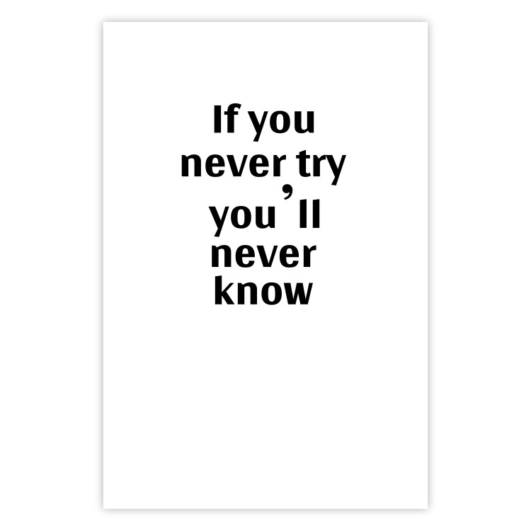 Wall Poster If you never try you'll never know - English inscription on white background 123971 additionalImage 19