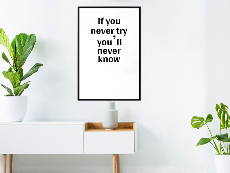 Wall Poster If you never try you'll never know - English inscription on white background 123971 additionalImage 3