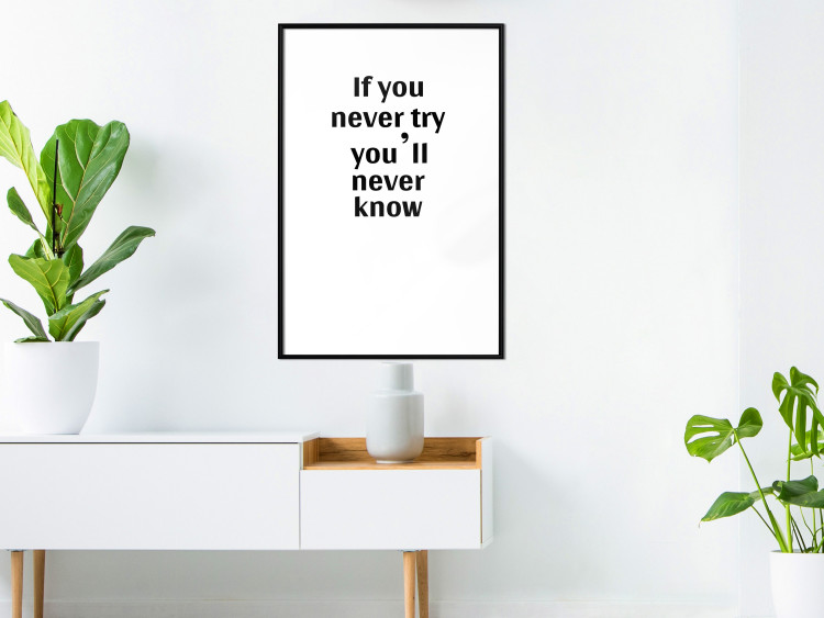Wall Poster If you never try you'll never know - English inscription on white background 123971 additionalImage 4