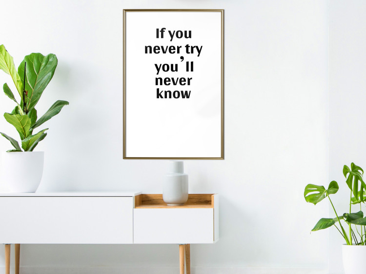 Wall Poster If you never try you'll never know - English inscription on white background 123971 additionalImage 5