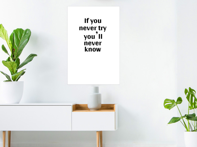 Wall Poster If you never try you'll never know - English inscription on white background 123971 additionalImage 2