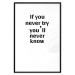 Wall Poster If you never try you'll never know - English inscription on white background 123971 additionalThumb 15