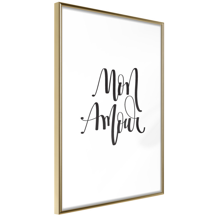 Wall Poster Mon Amour - black French text on a contrasting white background 125271 additionalImage 6