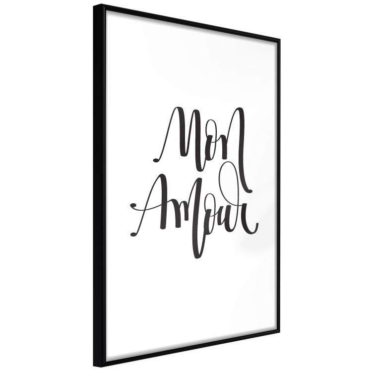 Wall Poster Mon Amour - black French text on a contrasting white background 125271 additionalImage 8