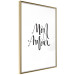 Wall Poster Mon Amour - black French text on a contrasting white background 125271 additionalThumb 4