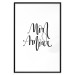 Wall Poster Mon Amour - black French text on a contrasting white background 125271 additionalThumb 15