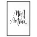 Wall Poster Mon Amour - black French text on a contrasting white background 125271 additionalThumb 18