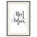 Wall Poster Mon Amour - black French text on a contrasting white background 125271 additionalThumb 18