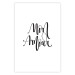 Wall Poster Mon Amour - black French text on a contrasting white background 125271 additionalThumb 25